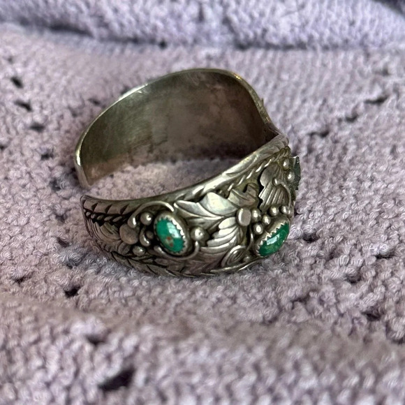 YAZZIE NAVAJO CUFF BRACELET 925 SILVER Mid 20th‎ Century - Picture 3 of 10